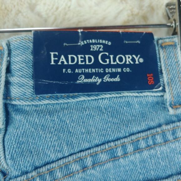 Faded Glory Boy's Relaxed Fit Adjustable Waist Blue Jeans Size 10S Light Wash - Picture 7 of 8